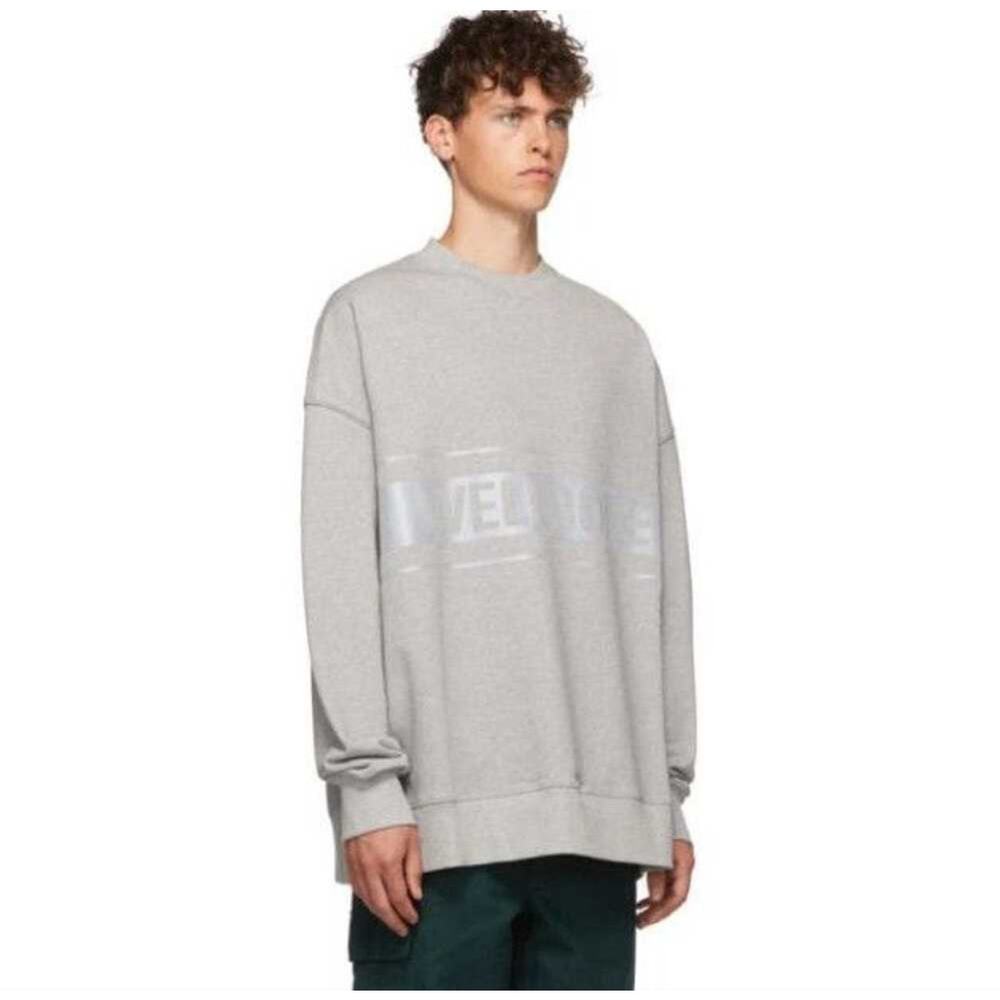 Welldone Gray Reflective Logo oversized Sweatshirt One Size (We11done)